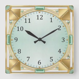 Reloj Cuadrado Art Deco