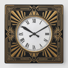 Reloj Cuadrado Art Deco