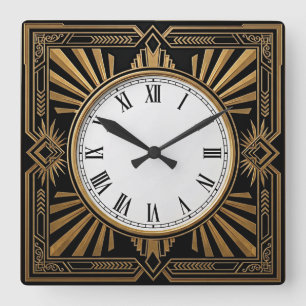 Reloj Cuadrado Art Deco