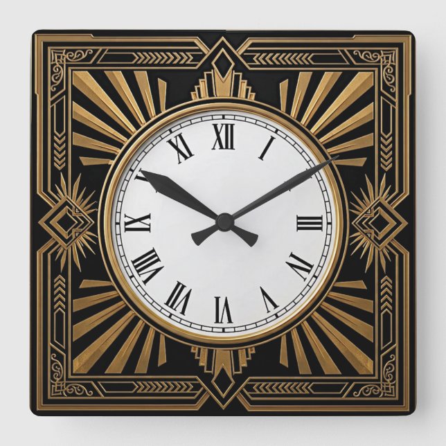 Reloj Cuadrado Art Deco (Anverso)