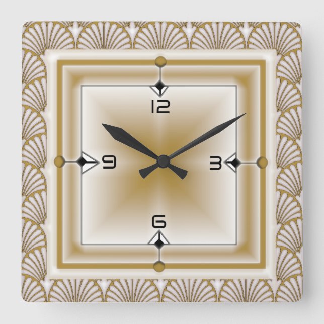 Reloj Cuadrado Art Deco (Anverso)