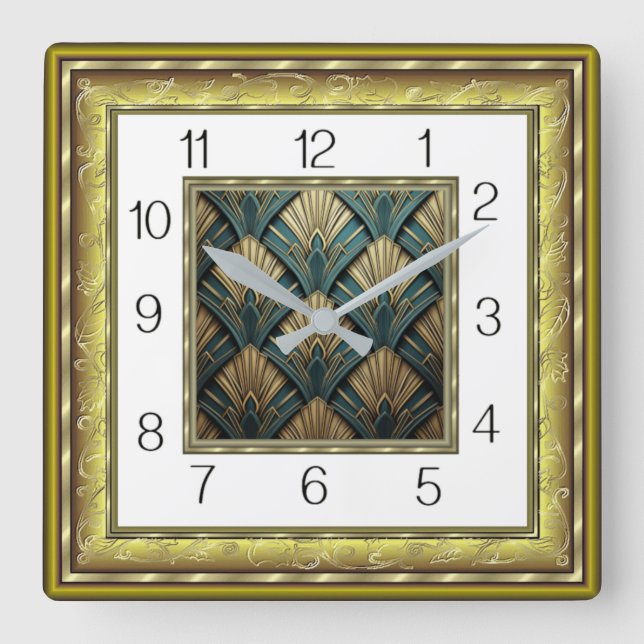 Reloj Cuadrado Art Deco (Anverso)