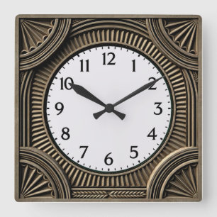 Reloj Cuadrado Art Deco
