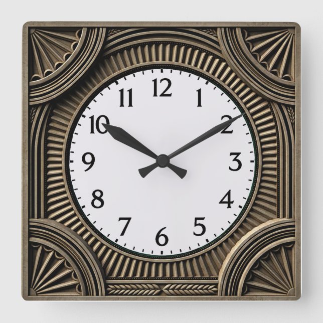 Reloj Cuadrado Art Deco (Anverso)
