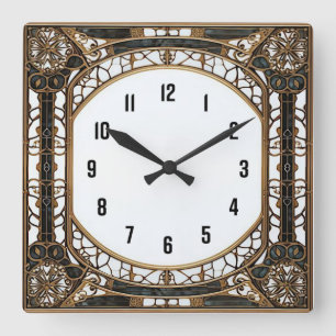 Reloj Cuadrado Art Deco