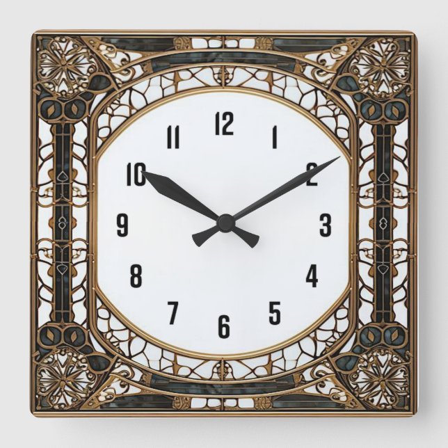 Reloj Cuadrado Art Deco (Anverso)