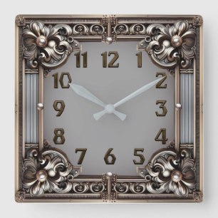 Reloj Cuadrado Art Deco