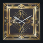 Reloj Cuadrado Art Deco<br><div class="desc">Gran diseño de reloj. Te encantará como a otros. Tenga la libertad de usar este diseño para otro producto que desee o para el personalizar y agregue su texto. Sígueme por más. Gracias. Que tengas un buen día.</div>