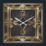 Reloj Cuadrado Art Deco<br><div class="desc">Gran diseño de reloj. Te encantará como a otros. Tenga la libertad de usar este diseño para otro producto que desee o para el personalizar y agregue su texto. Sígueme por más. Gracias. Que tengas un buen día.</div>