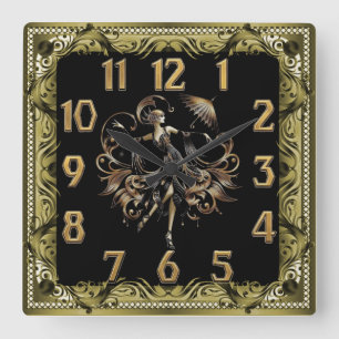 Reloj Cuadrado Art Deco