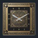 Reloj Cuadrado Art Deco<br><div class="desc">Gran diseño de reloj. Te encantará como a otros. Tenga la libertad de usar este diseño para otro producto que desee o para el personalizar y agregue su texto. Sígueme por más. Gracias. Que tengas un buen día.</div>
