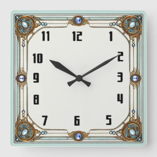Reloj Cuadrado Art Deco