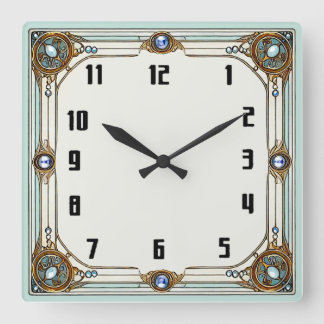 Reloj Cuadrado Art Deco