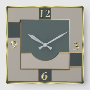 Reloj Cuadrado Art Deco