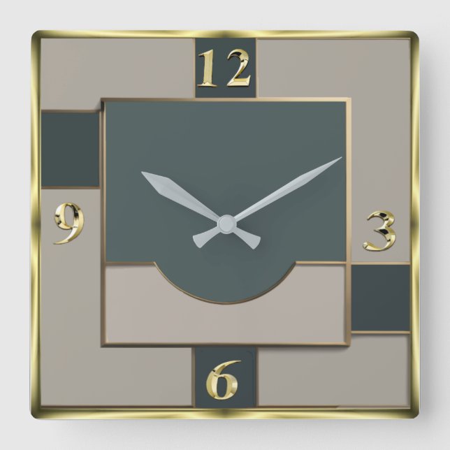 Reloj Cuadrado Art Deco (Anverso)