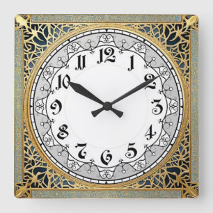 Reloj Cuadrado Art Deco