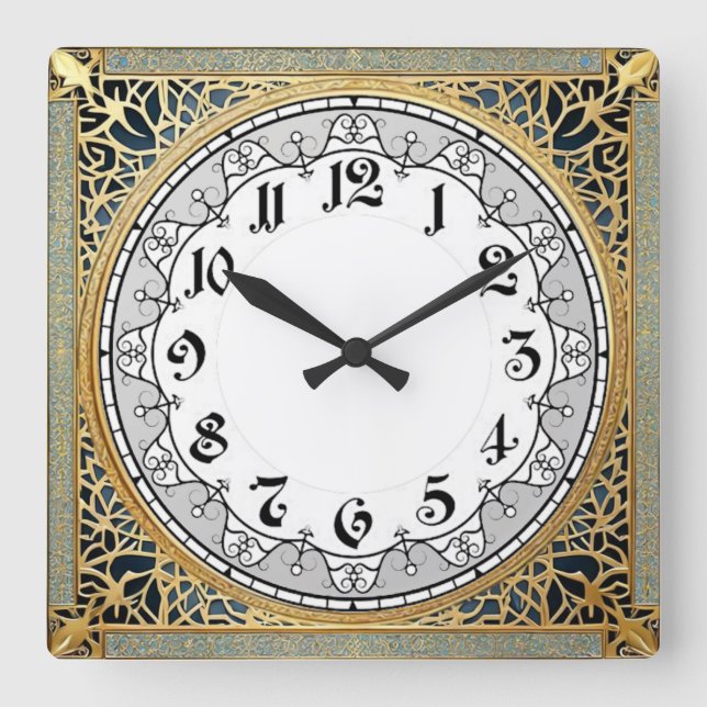 Reloj Cuadrado Art Deco (Anverso)