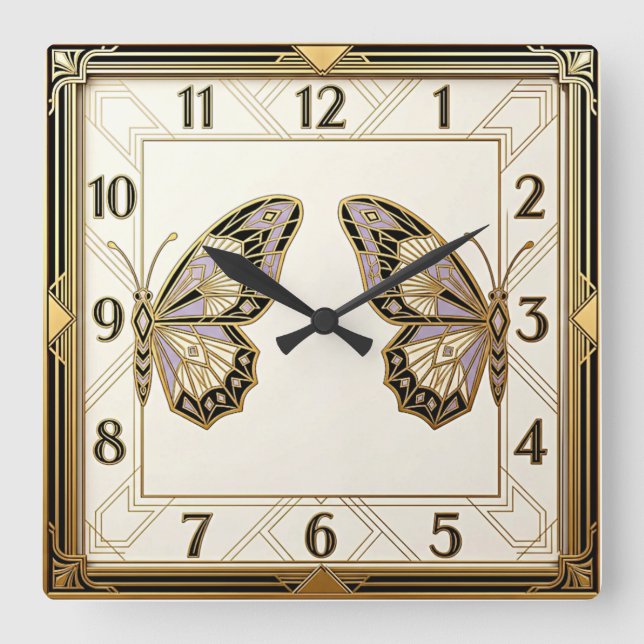 Reloj Cuadrado Art Deco (Anverso)