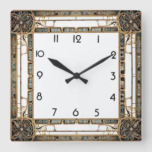 Reloj Cuadrado Art Deco