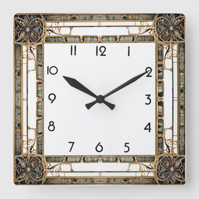 Reloj Cuadrado Art Deco (Anverso)