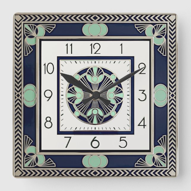 Reloj Cuadrado Art Deco (Anverso)