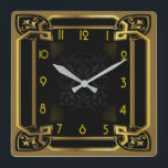 Reloj Cuadrado Art Deco<br><div class="desc">Gran diseño de reloj. Te encantará como a otros. Tenga la libertad de usar este diseño para otro producto que desee o para el personalizar y agregue su texto. Sígueme por más. Gracias. Que tengas un buen día.</div>