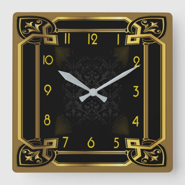 Reloj Cuadrado Art Deco (Anverso)
