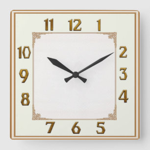 Reloj Cuadrado Art Deco