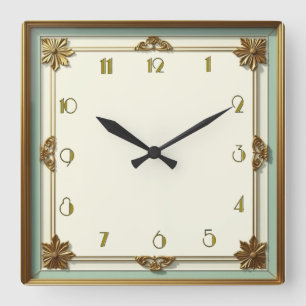 Reloj Cuadrado Art Deco