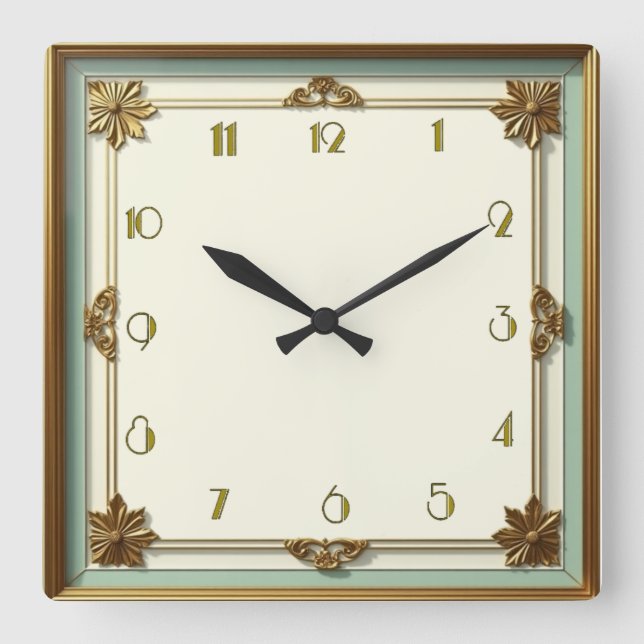 Reloj Cuadrado Art Deco (Anverso)