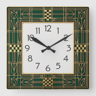 Reloj Cuadrado Art Deco
