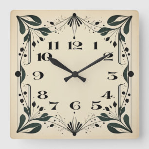 Reloj Cuadrado Art Deco