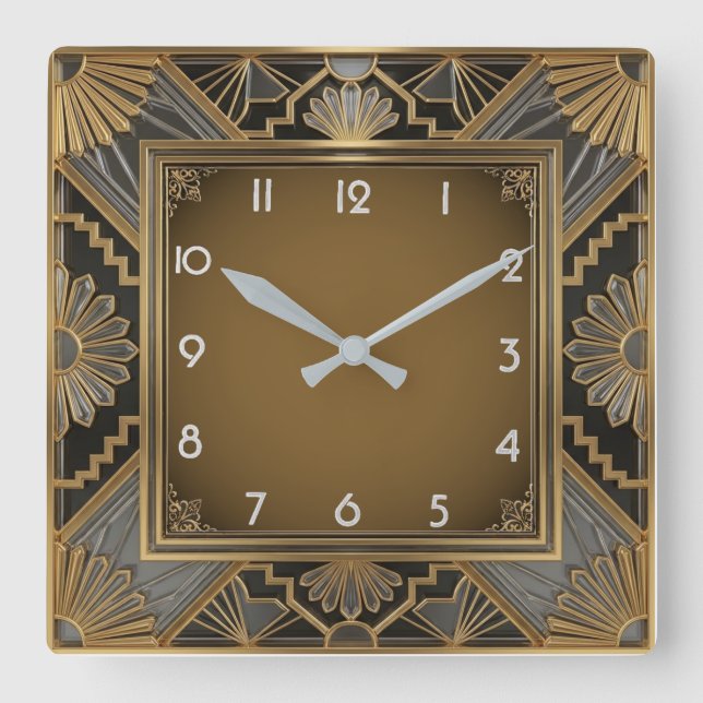 Reloj Cuadrado Art Deco (Anverso)