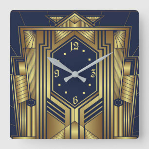 Reloj Cuadrado Art Deco