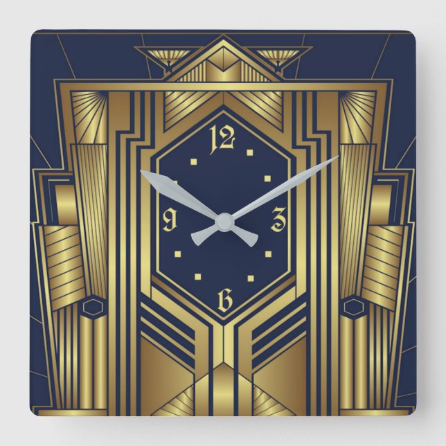 Reloj Cuadrado Art Deco (Anverso)