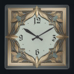 Reloj Cuadrado Art Deco<br><div class="desc">Gran diseño de reloj. Te encantará como a otros. Tenga la libertad de usar este diseño para otro producto que desee o para el personalizar y agregue su texto. Sígueme por más. Gracias. Que tengas un buen día.</div>
