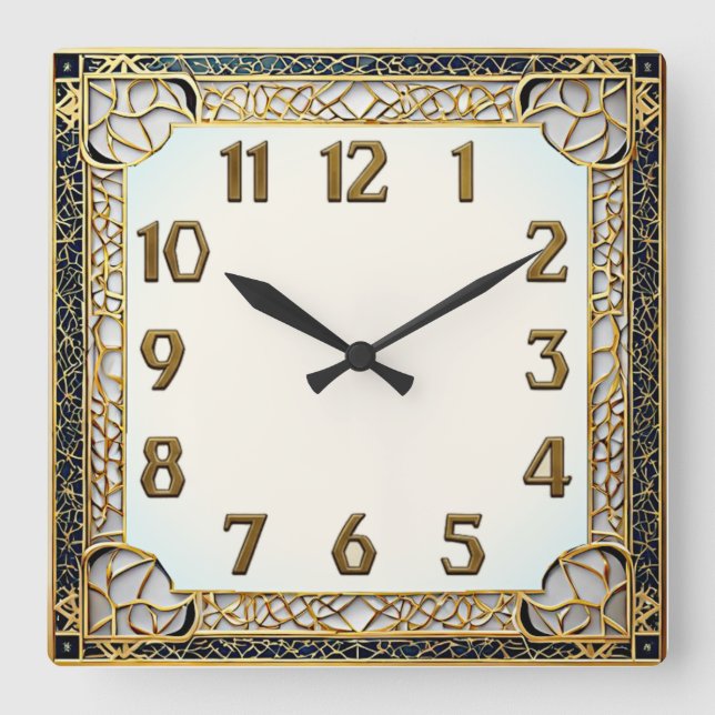 Reloj Cuadrado Art Deco (Anverso)