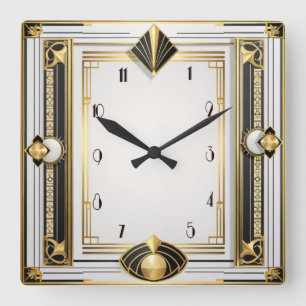 Reloj Cuadrado Art Deco