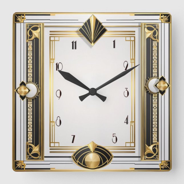 Reloj Cuadrado Art Deco (Anverso)