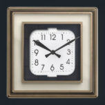 Reloj Cuadrado Art Deco<br><div class="desc">Gran diseño. Te encantará como a otros. Puede usar este diseño y agregar su texto. Sígueme por más. Gracias. Que tengas un buen día.</div>