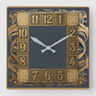 Reloj Cuadrado Art Deco