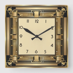 Reloj Cuadrado Art Deco