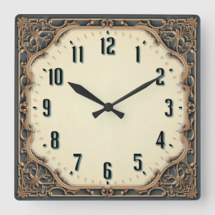 Reloj Cuadrado Art Deco