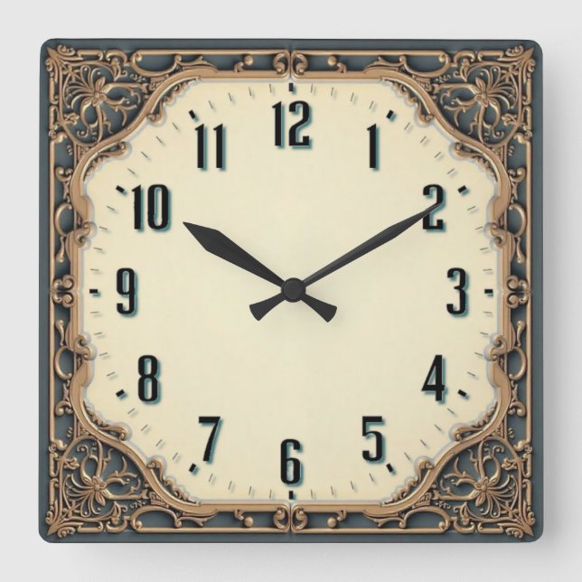 Reloj Cuadrado Art Deco (Anverso)
