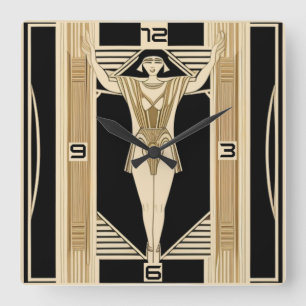 Reloj Cuadrado Art Deco
