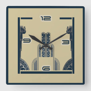 Reloj Cuadrado Art Deco