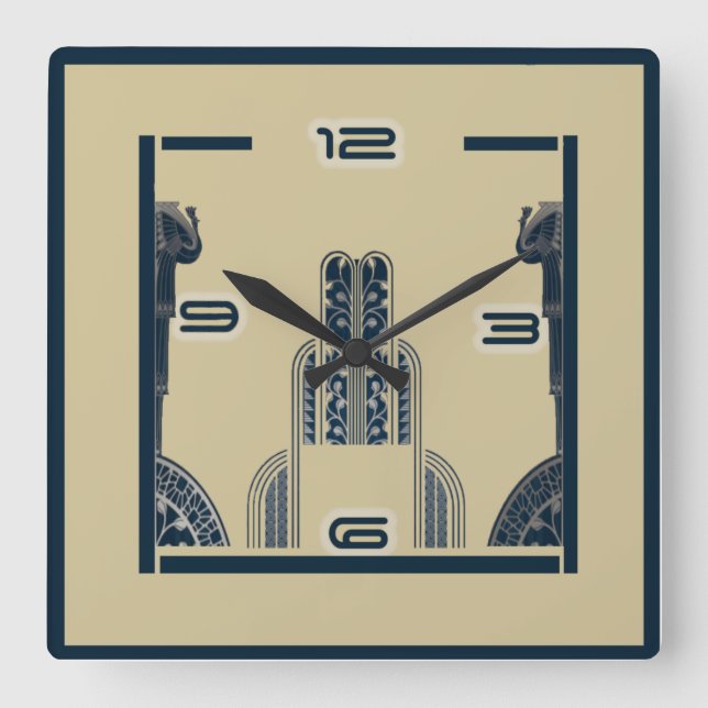 Reloj Cuadrado Art Deco (Anverso)