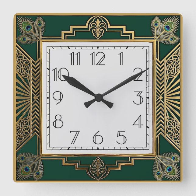 Reloj Cuadrado Art Deco (Anverso)