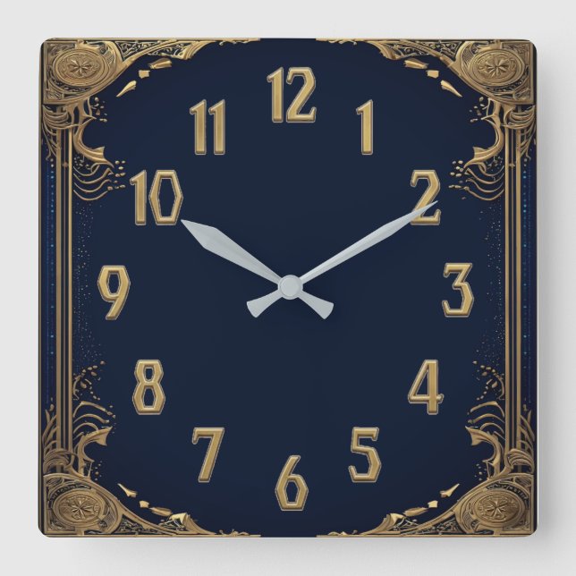 Reloj Cuadrado Art Deco (Anverso)