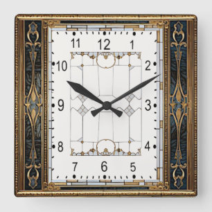 Reloj Cuadrado Art Deco